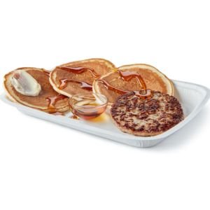 Pancakes & Sausage with Syrup